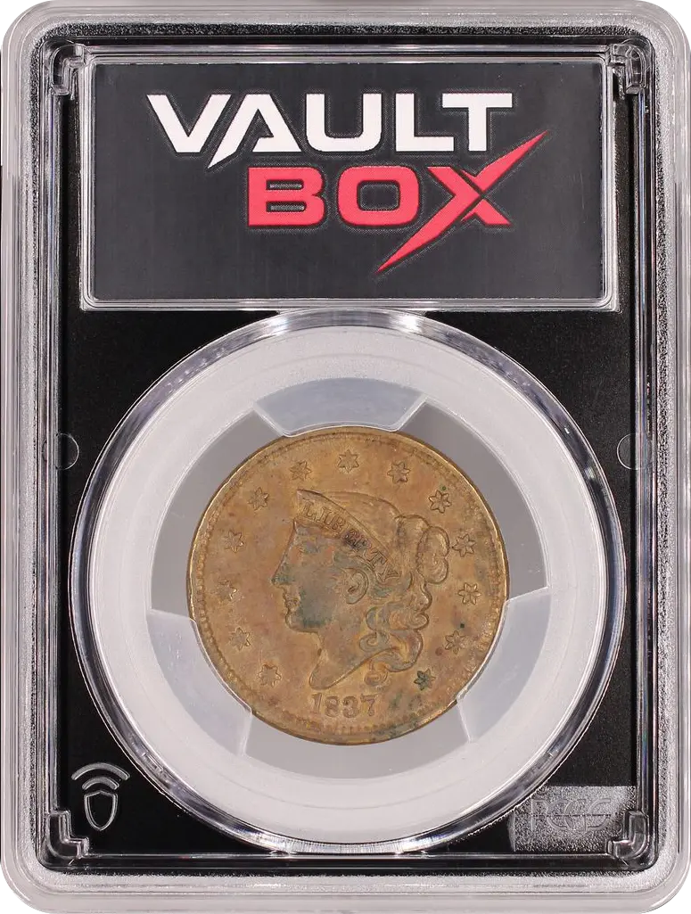 1837 1C N-9 PCGS AU55BN FRONT