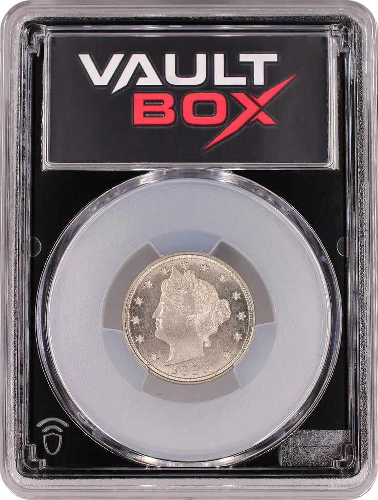 1883 5C NO CENTS PCGS MS65 FRONT